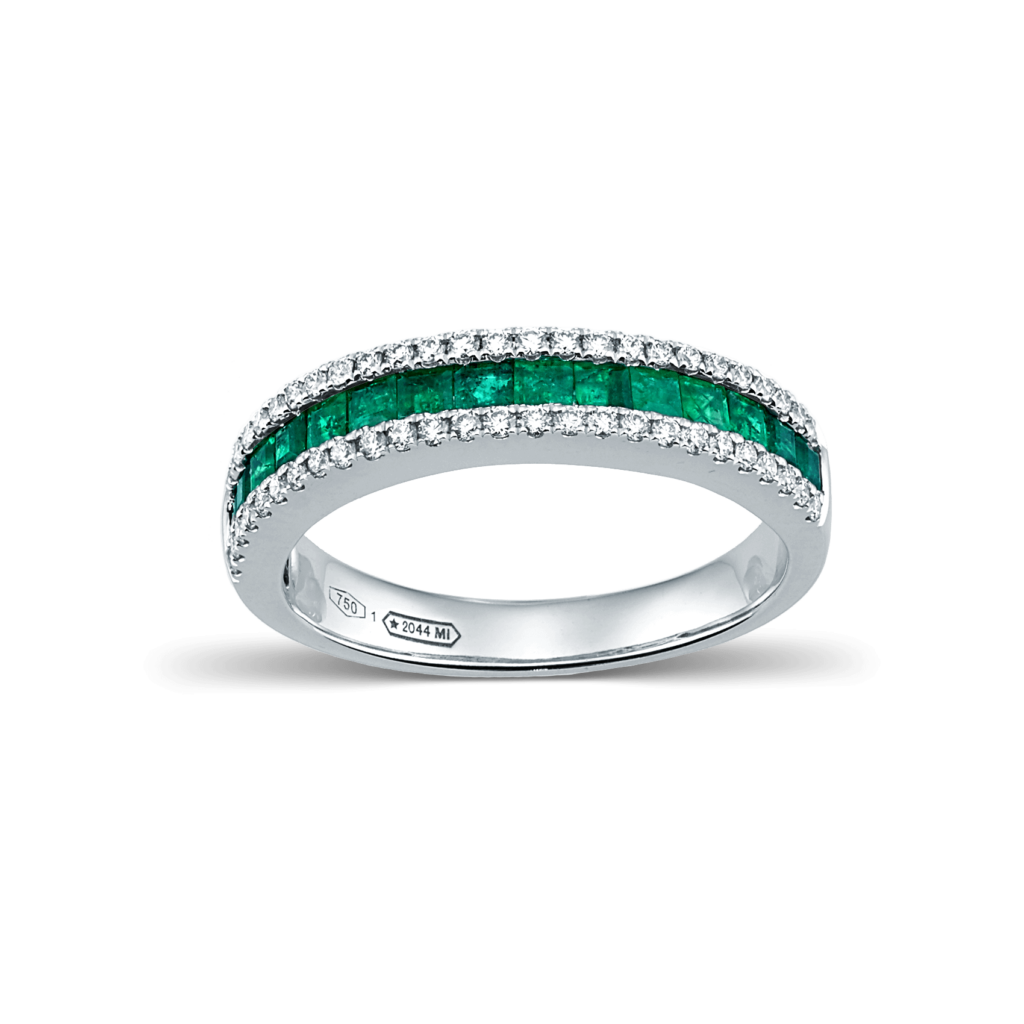 Devous Emeralds and Diamonds Band