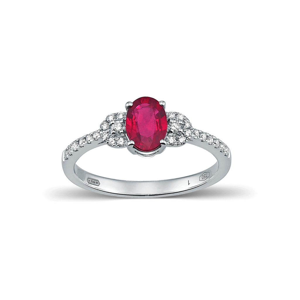 Devous Ruby and Diamonds Ring