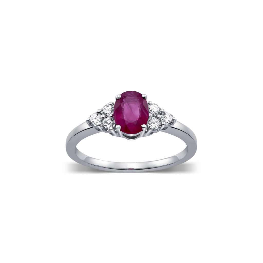 Ruby Ring with Dianonds