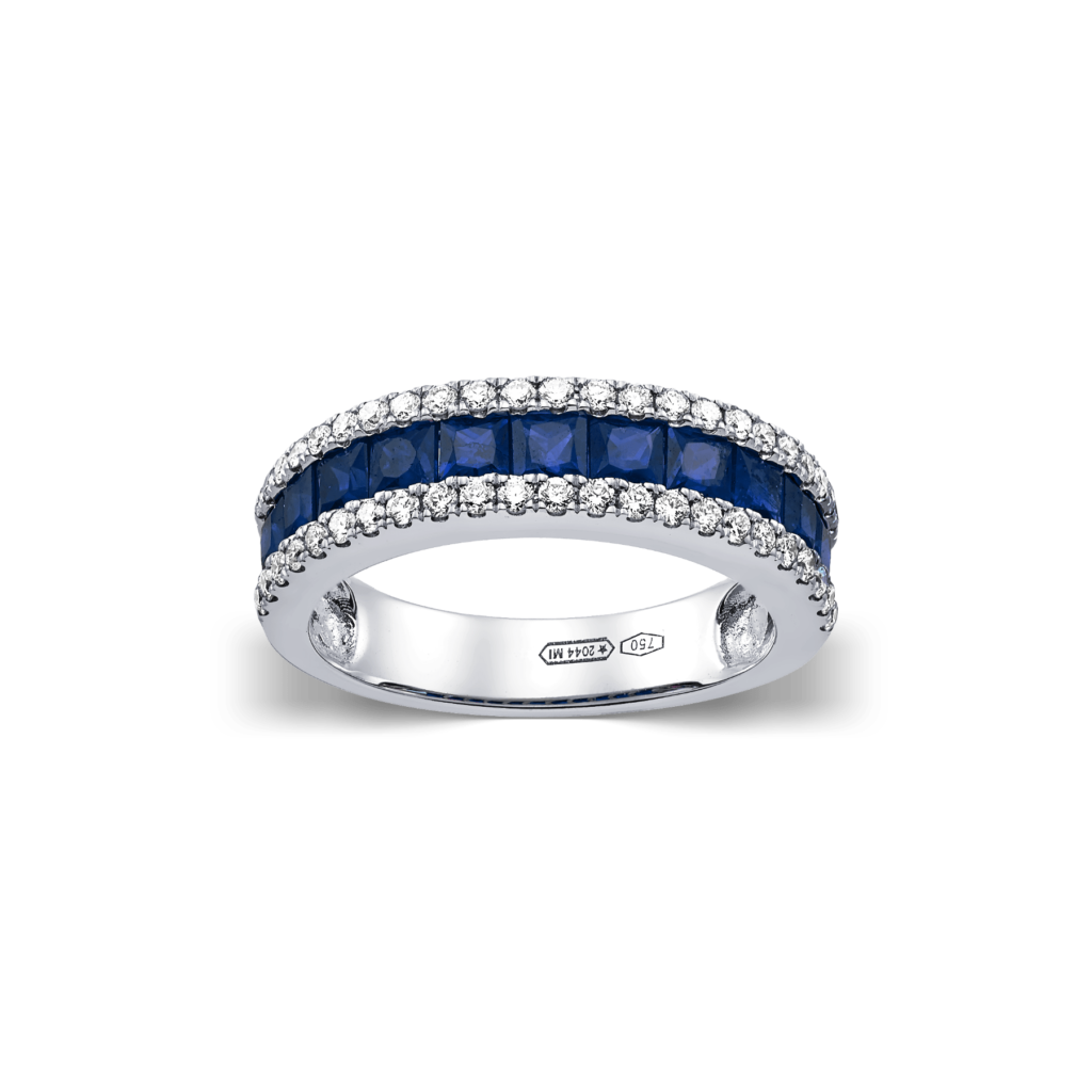 Strong Sapphire Band with Diamonds