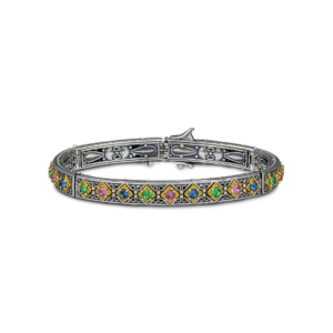 Bangle with Multicolor Crystals