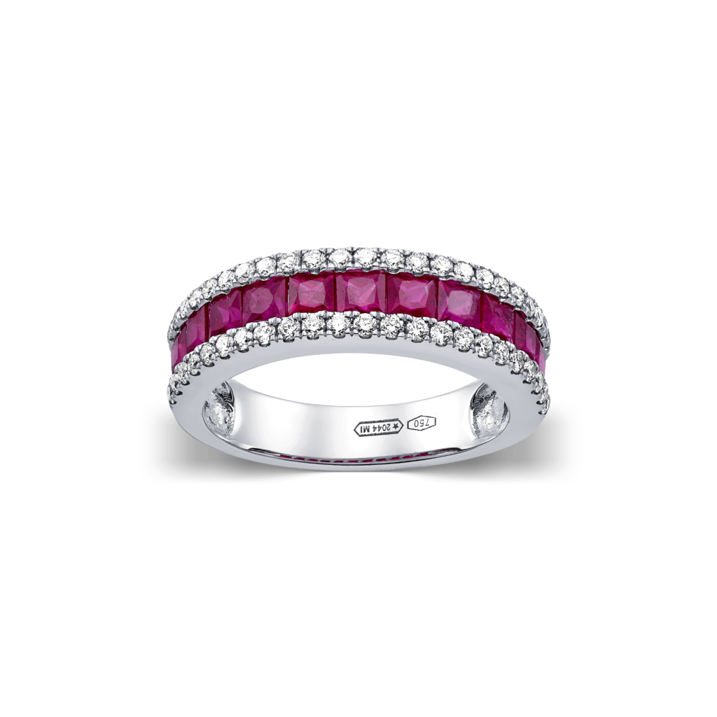 Strong Ruby Band with Diamonds