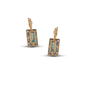 Earrings with Turquoise Gemstones