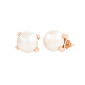 Maxima Button Pearl Earrings