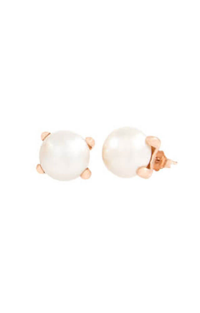 Maxima Button Pearl Earrings