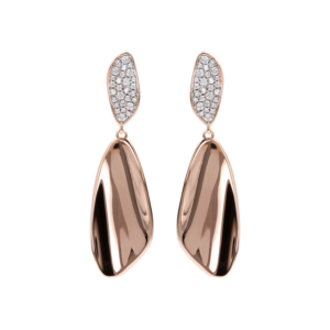 Altissima Polished Dangle Earring With Pave