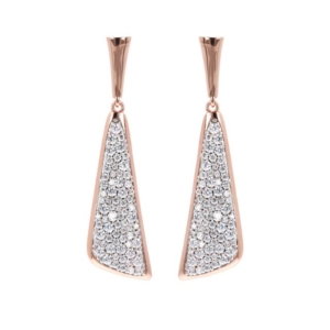 Altissima Triangular Pave' Gemstone Earrings