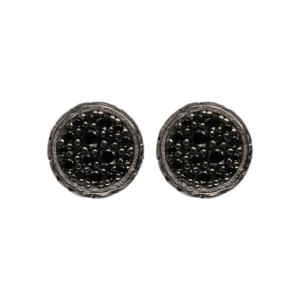 Aria Textured Button Earrings