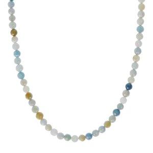 Faceted Gemstone And Cultured Pearl Necklace