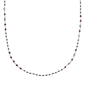 Spinel And Garnet Rosary Necklace